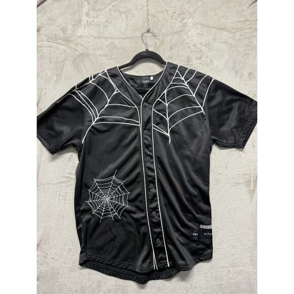 40 Oz New York Forty Ounce NYC Black Spider Web Baseball Jersey Large - Picture 1 of 15